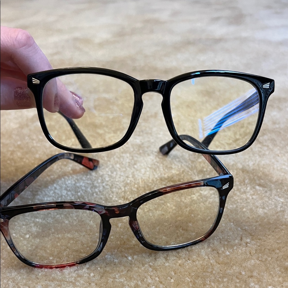 Stylish Black and Tortoise Shell Blue Light Glasses